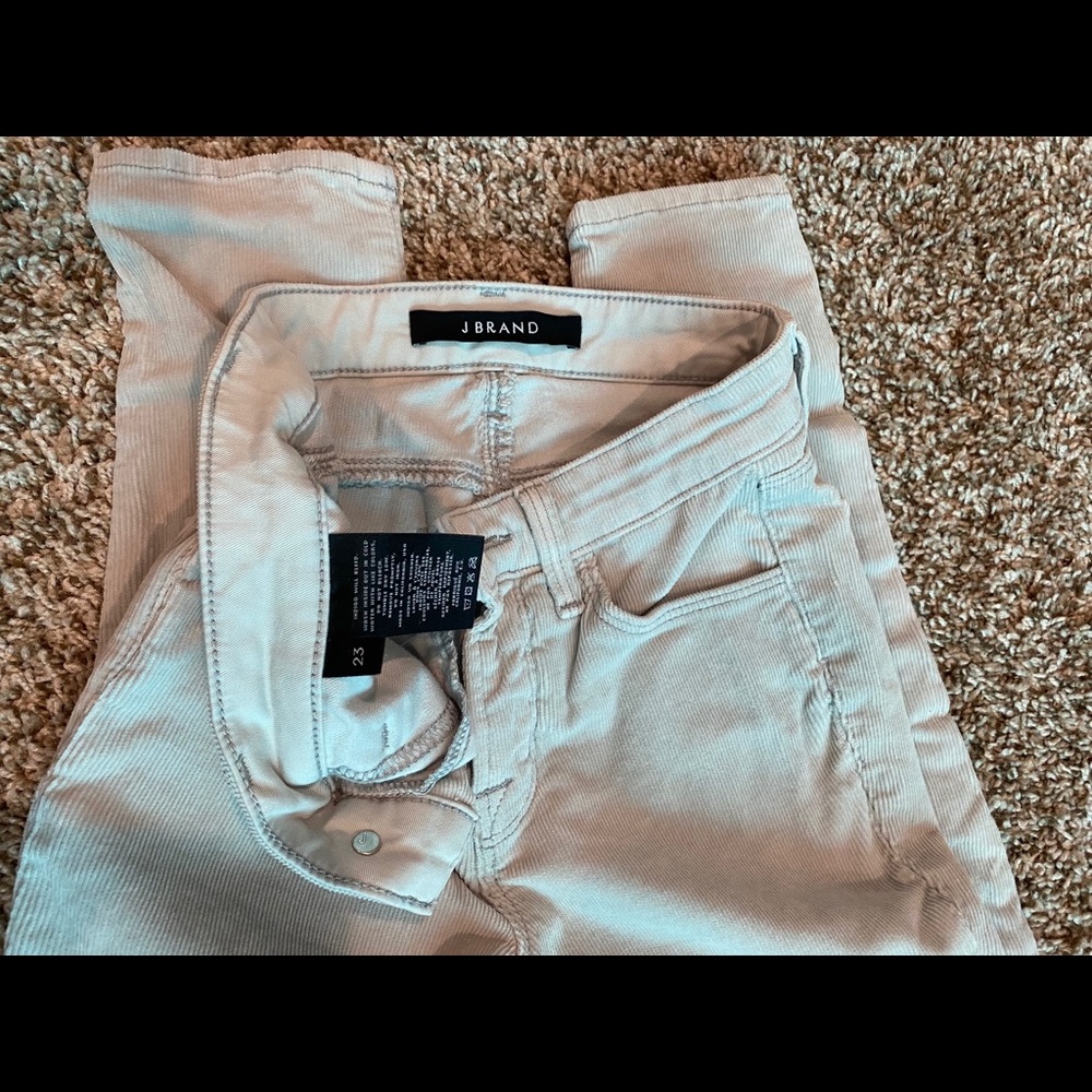 NWOT J Brand Gray Skinny Corduroy Jeans
